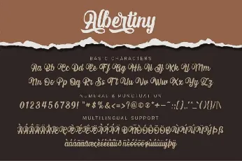 Albertiny Calligraphy font