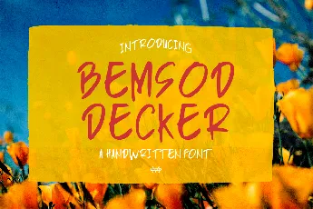 Bemsod Decker Demo font