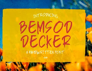 Bemsod Decker Demo font