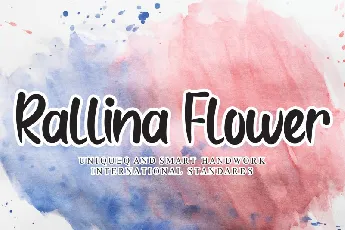 Rallina Flower Brush font