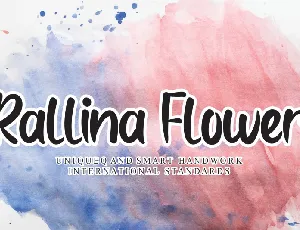 Rallina Flower Brush font