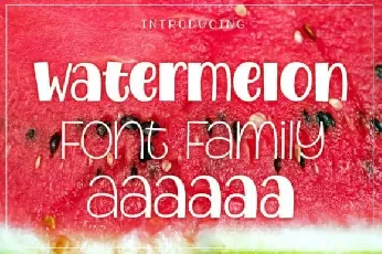 Watermelon Display font