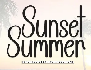 Sunset Summer Display font