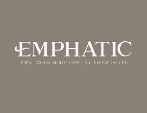 Emphatic Serif font