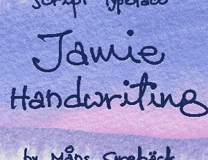 Jamie Handwriting PERSONAL USE font