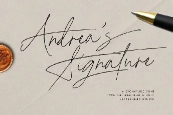 Andreas Signature font