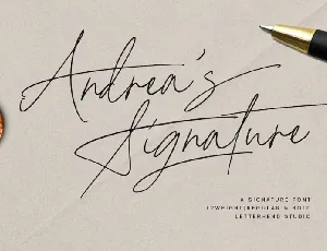 Andreas Signature font