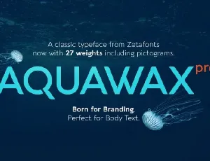 Aquawax Pro Family font