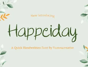 Happeiday font