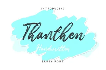 Thanthen Brush font