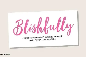 Blishfully Script font