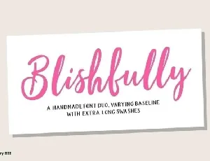 Blishfully Script font