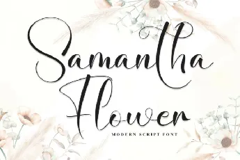 Samantha Flower Script font