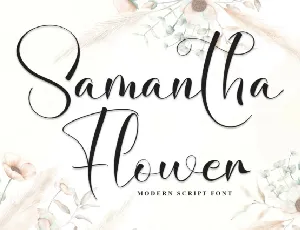 Samantha Flower Script font