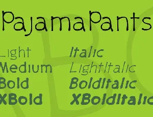 PajamaPants font