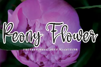 Peony Flower Script font