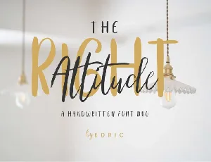 The Right Attitude Script Duo font