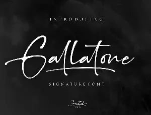 Gallatone Signature font