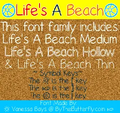 Life's A Beach font