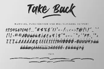 Take Back font