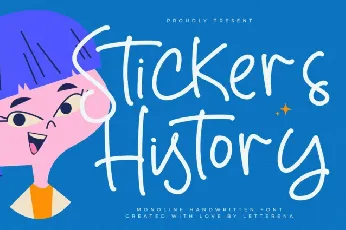 Stickers History font