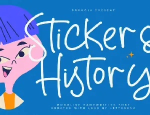 Stickers History font