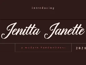 Jenitta Janette font