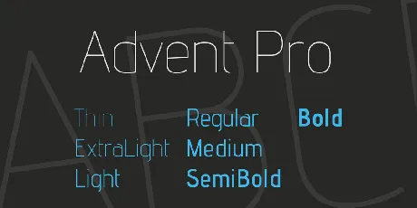 Advent Pro font