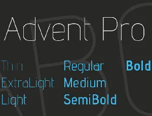 Advent Pro font