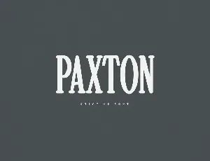 Paxton font