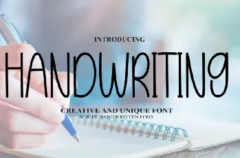 Handwriting Display font