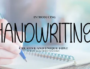 Handwriting Display font