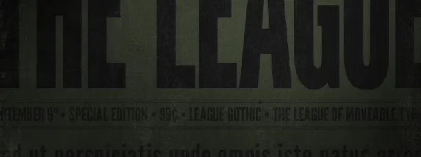 League Gothic font