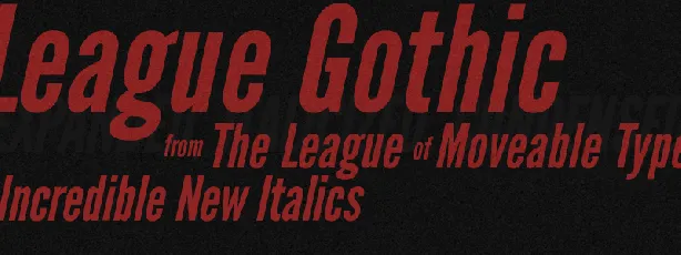 League Gothic font