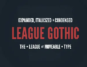 League Gothic font