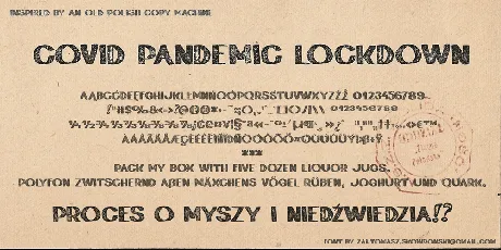 Covid Pandemic Lockdown font