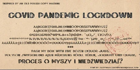 Covid Pandemic Lockdown font