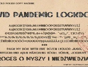 Covid Pandemic Lockdown font