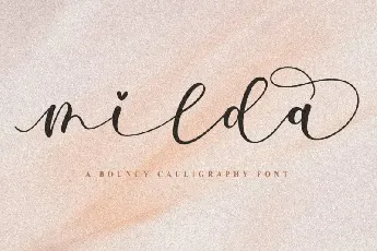 Milda – A Bouncy Calligraphy font