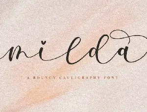 Milda – A Bouncy Calligraphy font