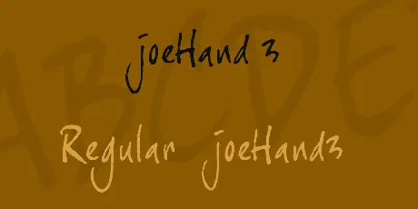 joeHand 3 font