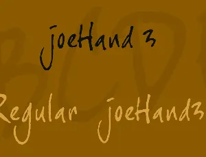 joeHand 3 font
