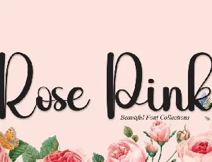 Rose Pink Script font