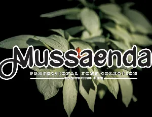 Mussaenda Script font