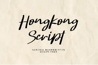 Hongkong Script Italic - Person font