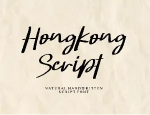 Hongkong Script Italic - Person font