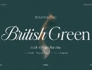 British Green font