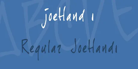 joeHand 1 font