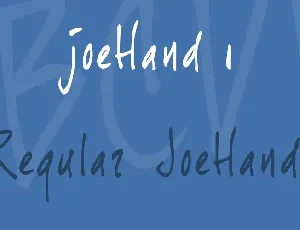 joeHand 1 font