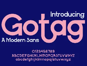 Gotag font